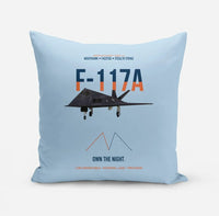 Thumbnail for F-117A Nighthawk Own The Night design on light blue pillow