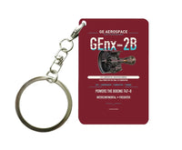 Thumbnail for GEnx-2B Key Chain design on dark red key chain
