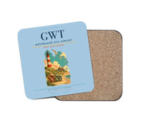 Thumbnail for Westerland Sylt Airport (GWT) design on light blue 1 piece coaster