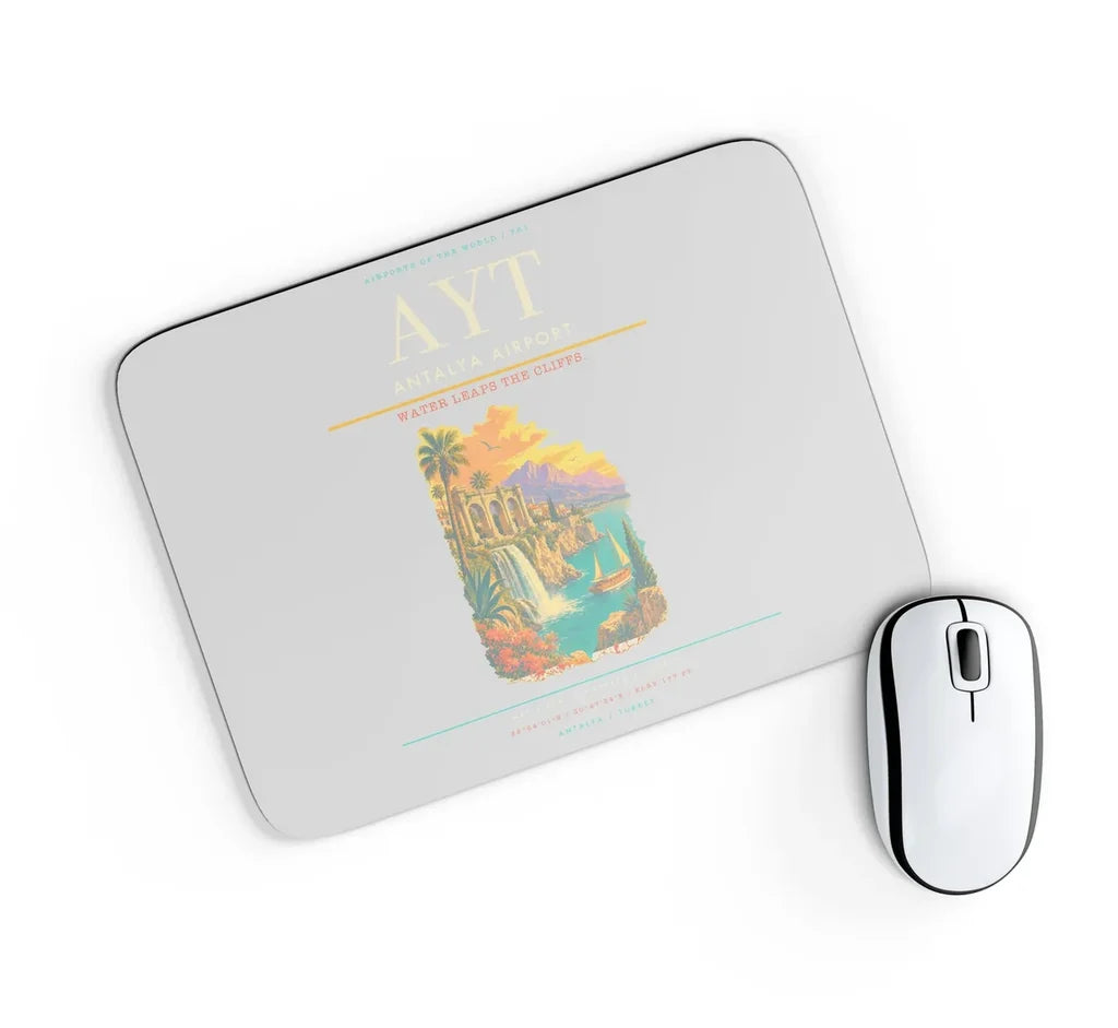 Antalya Airport AYT Mouse-Pad Rectangle - Light Gray