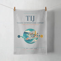 Thumbnail for Tijuana International Airport (TIJ) design on light gray towel