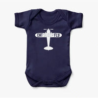 Thumbnail for Eat Sleep Fly & Propeller Baby Bodysuit - view 5