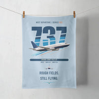 Thumbnail for Boeing 737-200 design on light blue towel