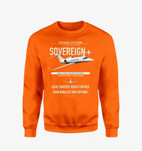 Thumbnail for Cessna Citation Sovereign+ design on orange sweatshirt