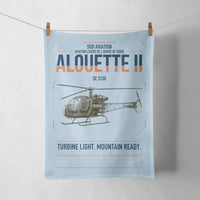 Thumbnail for Sud Aviation SE 3130 Alouette II design on light blue towel