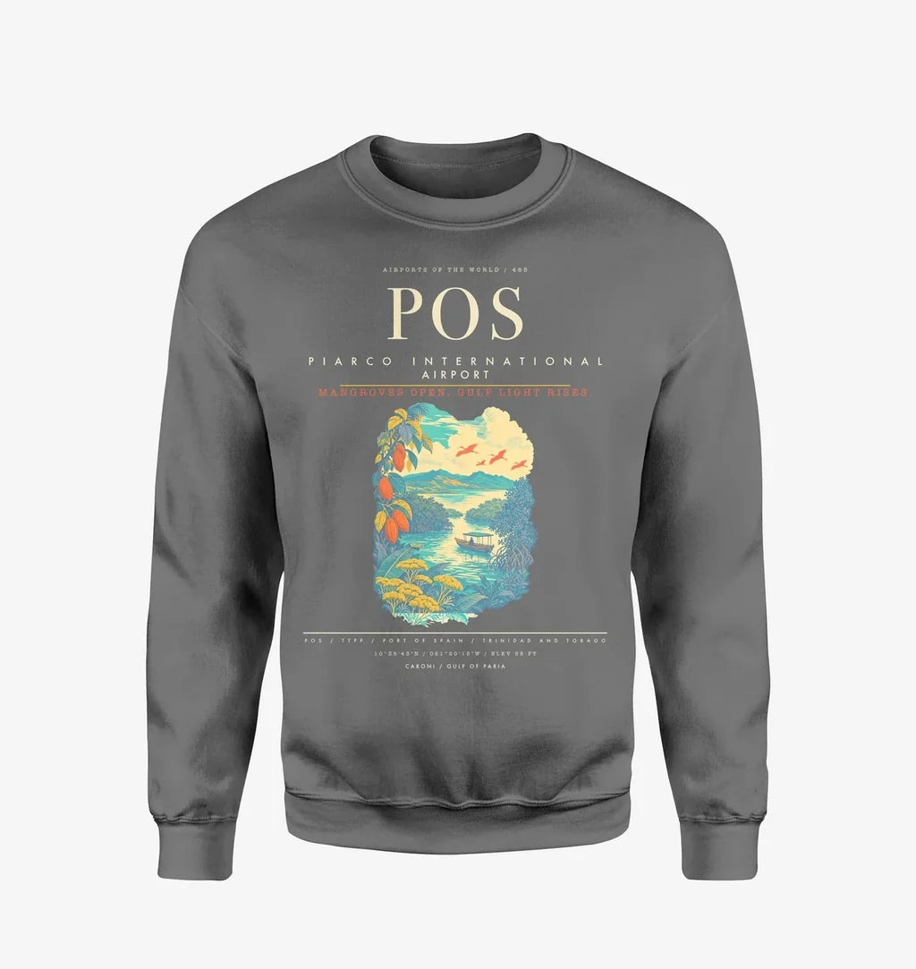 Piarco International Airport POS Sweatshirt - Gray