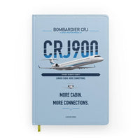 Thumbnail for Bombardier CRJ900 design on light blue notebook