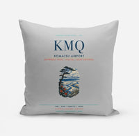 Thumbnail for Komatsu Airport (KMQ) design on light gray pillow