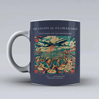 Thumbnail for VINTAGE G4406 - The Festival Flower Drop - Ceramic Mug design on darkblue