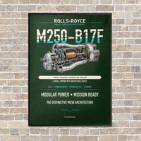 Thumbnail for M250-B17F vertical canvas print - framed - dark green background