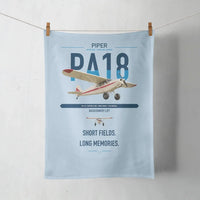 Thumbnail for Piper PA-18 Super Cub design on light blue towel