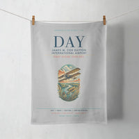 Thumbnail for James M. Cox Dayton International Airport (DAY) design on light gray towel