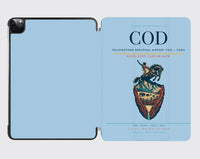 Thumbnail for Yellowstone Regional Airport (COD) design on light blue ipad tablet case