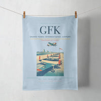 Thumbnail for Grand Forks International Airport (GFK) design on light blue towel