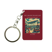 Thumbnail for VINTAGE G4012 - The Airship Promenade - Designed Key Chain design on darkred