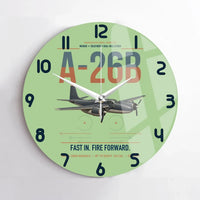 Thumbnail for A-26B Invader design on light green no frame wall clock