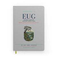 Thumbnail for Eugene Airport Mahlon Sweet Field (EUG) design on light gray notebook