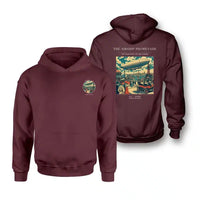 Thumbnail for VINTAGE G4012 - The Airship Promenade - Double-Side Hoodie design on darkred double side