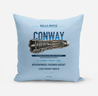 Thumbnail for CONWAY design on light blue pillow
