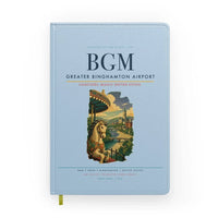 Thumbnail for Greater Binghamton Airport (BGM) design on light blue notebook