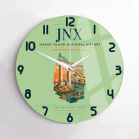 Thumbnail for Naxos Island National Airport (JNX) design on light green no frame wall clock