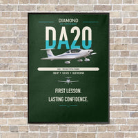 Thumbnail for Diamond DA20 vertical canvas print - framed - dark green background