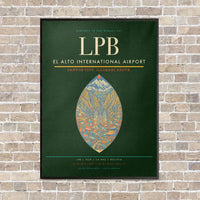 Thumbnail for El Alto International Airport LPB - Canvas Framed - Dark Green