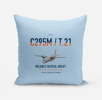 Thumbnail for Airbus C295M T.21 design on light blue pillow