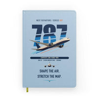 Thumbnail for Boeing 787-9 Dreamliner design on light blue notebook