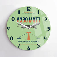 Thumbnail for Airbus A330 MRTT design on light green no frame wall clock