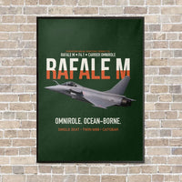 Thumbnail for Dassault Rafale M F4.1 Carrier Omnirole Network vertical canvas print - framed - dark green background