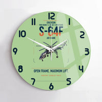 Thumbnail for Erickson S-64F Air Crane design on light green no frame wall clock