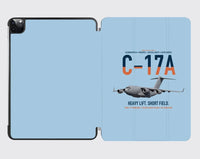 Thumbnail for C-17A Globemaster III design on light blue ipad tablet case