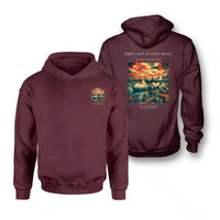 Thumbnail for VINTAGE G4079 - The Last Flying Boat - Double-Side Hoodie design on darkred double side