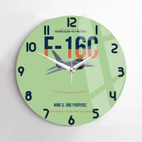 Thumbnail for F-16C Fighting Falcon Nine G One Purpose design on light green no frame wall clock