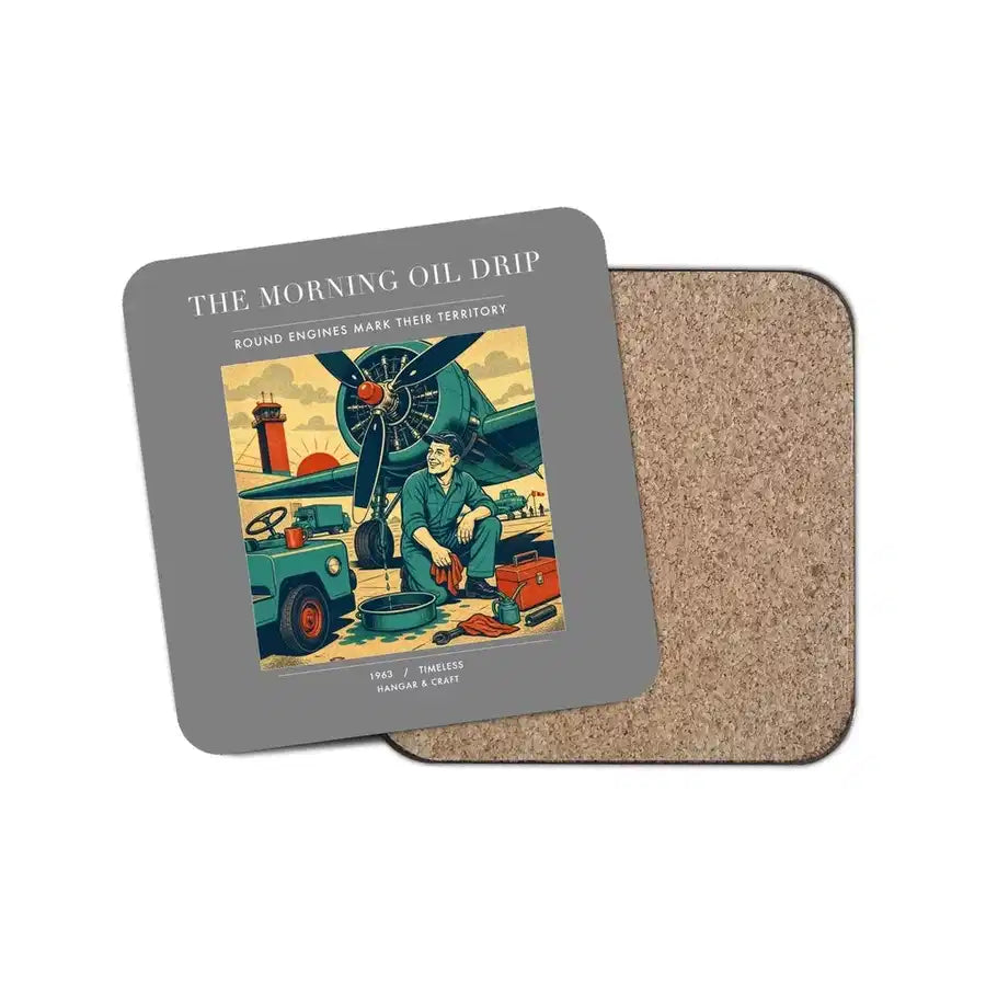 The Morning Oil Drip - Designed Coasters design on gray 1-piece