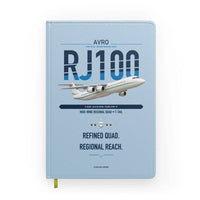 Thumbnail for Avro RJ100 design on light blue notebook