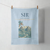 Thumbnail for Sion Airport (SIR) design on light blue towel