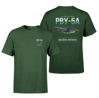 Thumbnail for PBY-5A Catalina design on dark green double-side t-shirt, double-side print