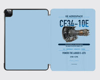 Thumbnail for CF34-10E design on light blue ipad tablet case