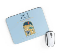 Thumbnail for Fes (FEZ) design on light blue rectangle mouse pad