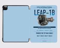 Thumbnail for CFM LEAP-1B design on light blue ipad tablet case