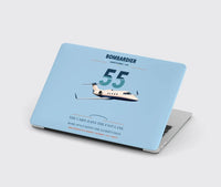 Thumbnail for Bombardier Learjet 55 design on light blue MacBook case