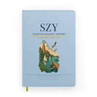 Thumbnail for Olsztyn-Mazury Airport (SZY) design on light blue notebook
