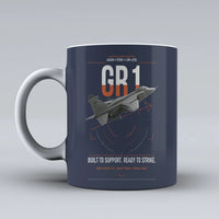 Thumbnail for SEPECAT Jaguar GR1 design on dark blue ceramic mug, double-side print
