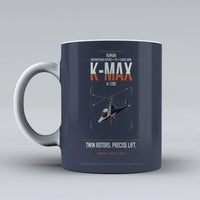 Thumbnail for Kaman K-1200 K-MAX design on dark blue ceramic mug, double-side print