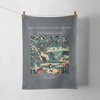 Thumbnail for VINTAGE G4269 - The Swallows In The Rafters - Designed Towels design on gray