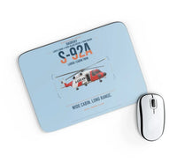 Thumbnail for Sikorsky S-92A design on light blue rectangle mouse pad
