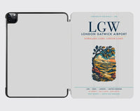 Thumbnail for London Gatwick Airport (LGW) design on light gray ipad tablet case