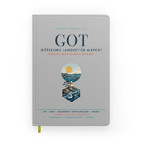Thumbnail for Göteborg Landvetter Airport (GOT) design on light gray notebook